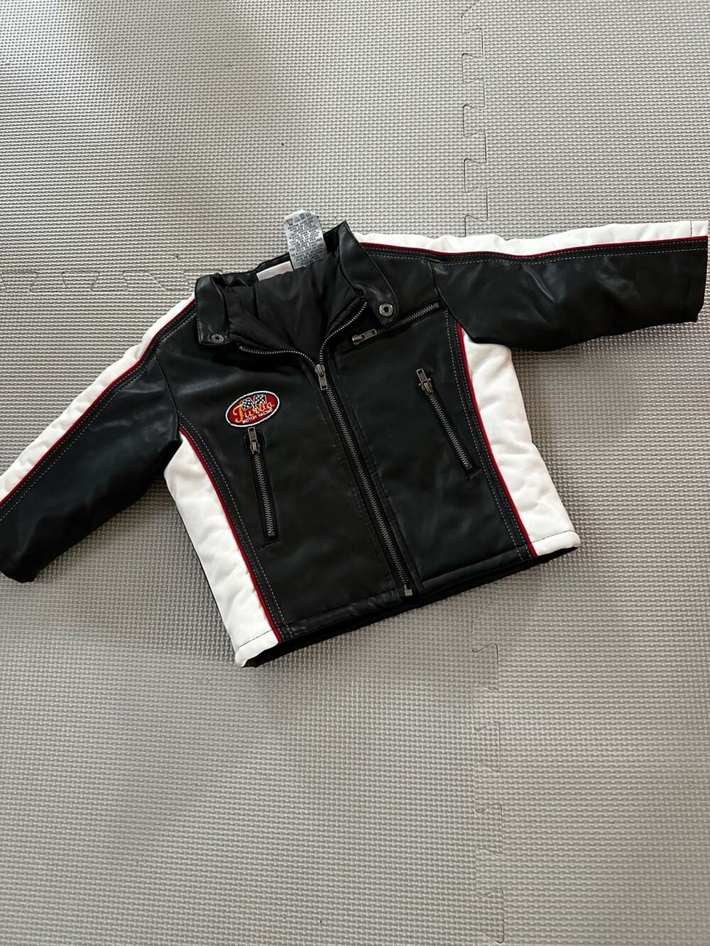 Baby Headquarters Turbo Motor Racing Faux Leather Biker Jacket 12M